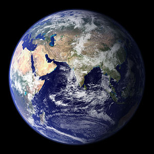 A photomosaic of Earth, taken by NASA from wikipedia